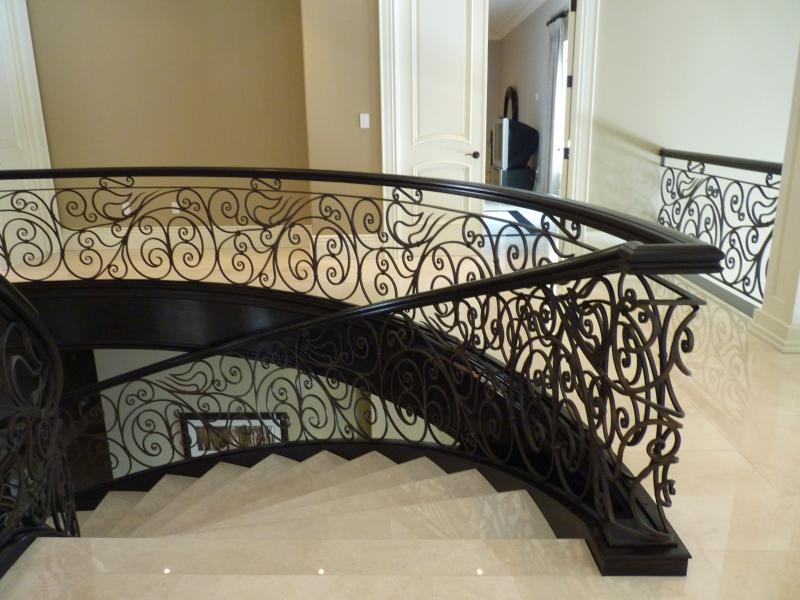 Curved Stairs Metal Pickets Gallery - Roes Stair Corp